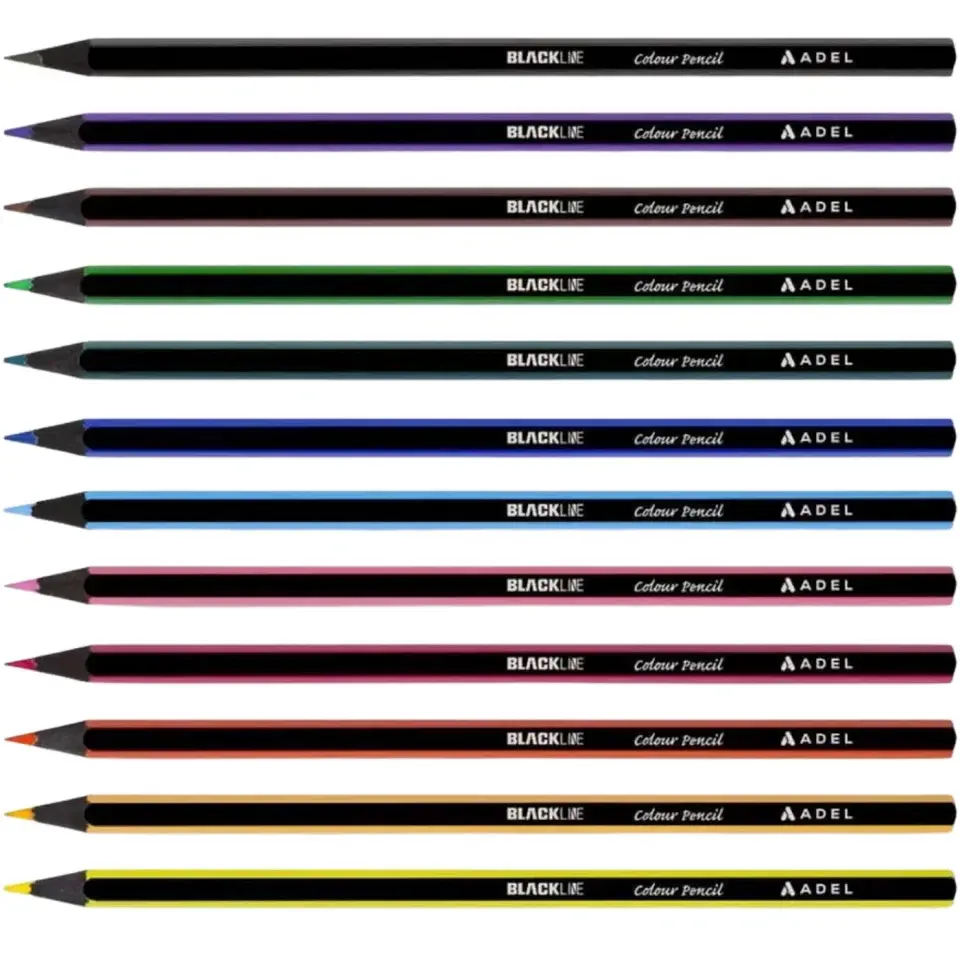 Adel Blackline Boya Kalemi 12 Renk Tam Boy 312000