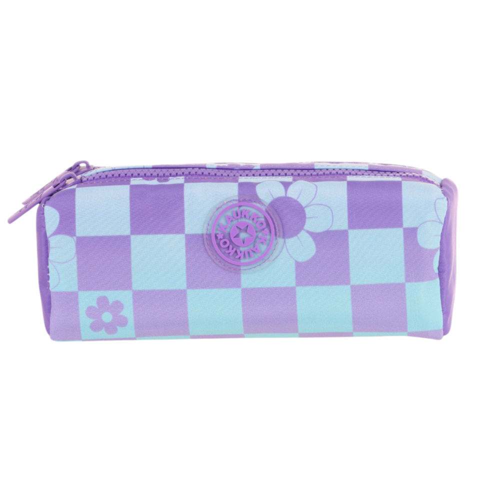 Kaukko Nature Soft Dual Kalem Çantası Lilac­ Blue K2696