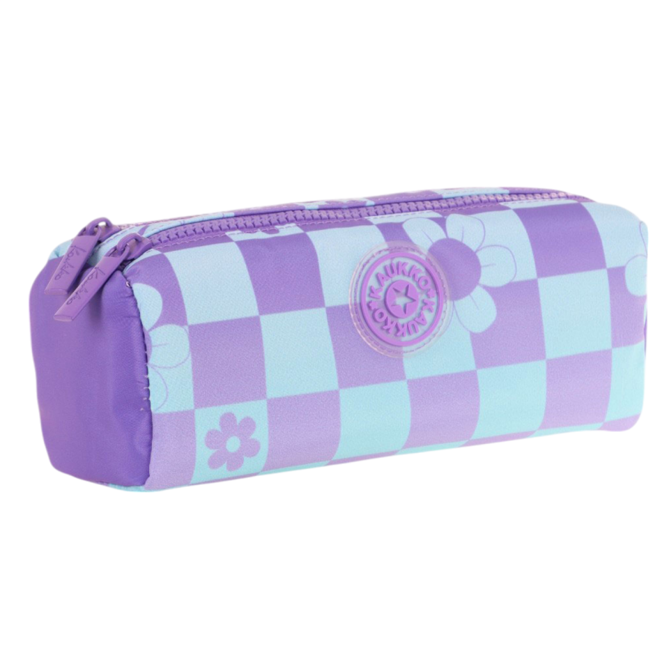 Kaukko Nature Soft Dual Kalem Çantası Lilac­ Blue K2696