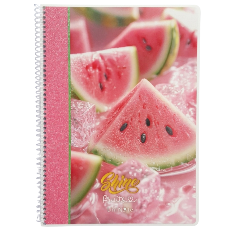 UniNote Shine Spiralli Kabartma Kapak A4 72 Yp.Kareli Defter 05