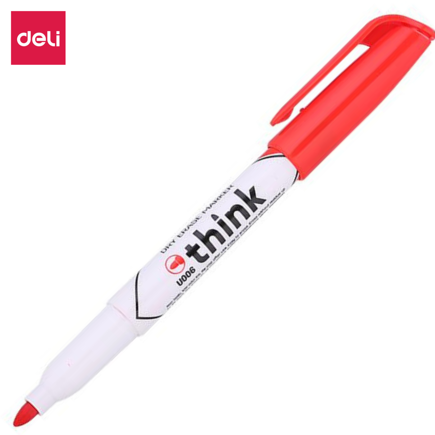 Deli Whiteboard Marker Kalem Yuvarlak Uç 1-1.5 mm Akrilik Kırmızı