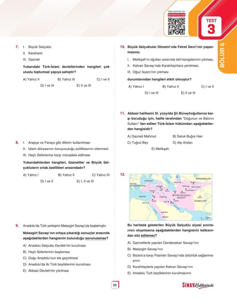Sınav Yayınları Sınav Kalitesinde AYT Tarih Soru Bankası