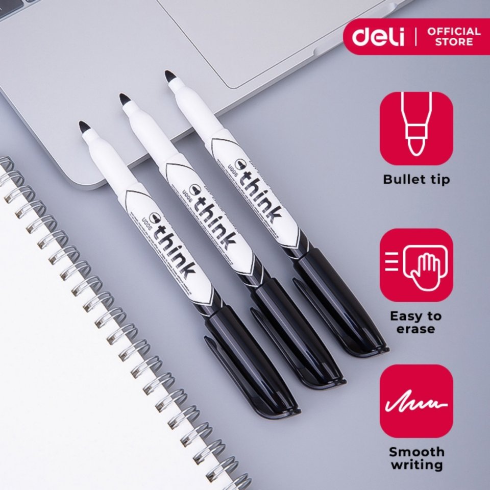 Deli Whiteboard Marker Kalem Yuvarlak Uç 1-1.5 mm Akrilik Yeşil
