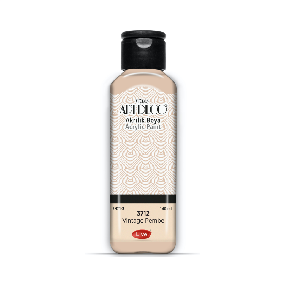 Artdeco 070R-3712 Akrilik Boya 140 ml Vintage Pembe
