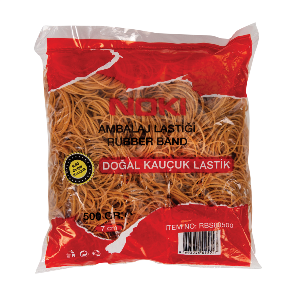 Noki Ambalaj Lastiği %80 Kauçuk 7cm 500 gr Poşet