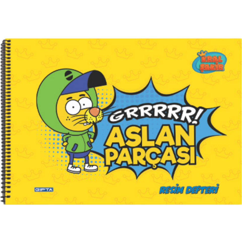 Gıpta 6008 Kral Şakir Spiralli 25x35 15 Yaprak Resim Defteri Kırmızı