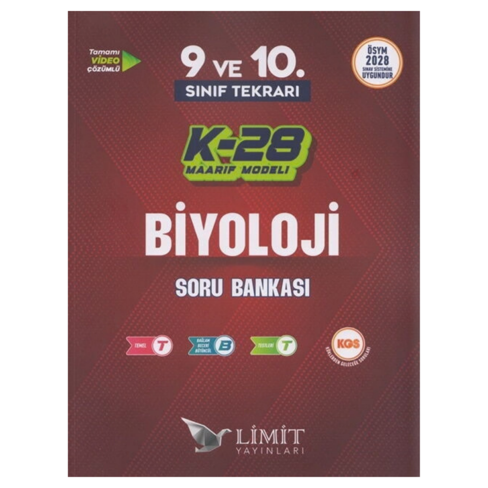Limit Yayınları K-28 TYT Maarif Model Biyoloji Soru Bankası