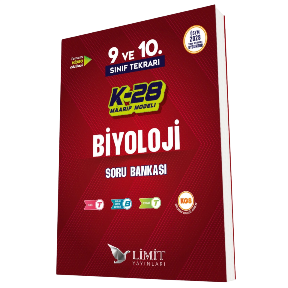 Limit Yayınları K-28 TYT Maarif Model Biyoloji Soru Bankası