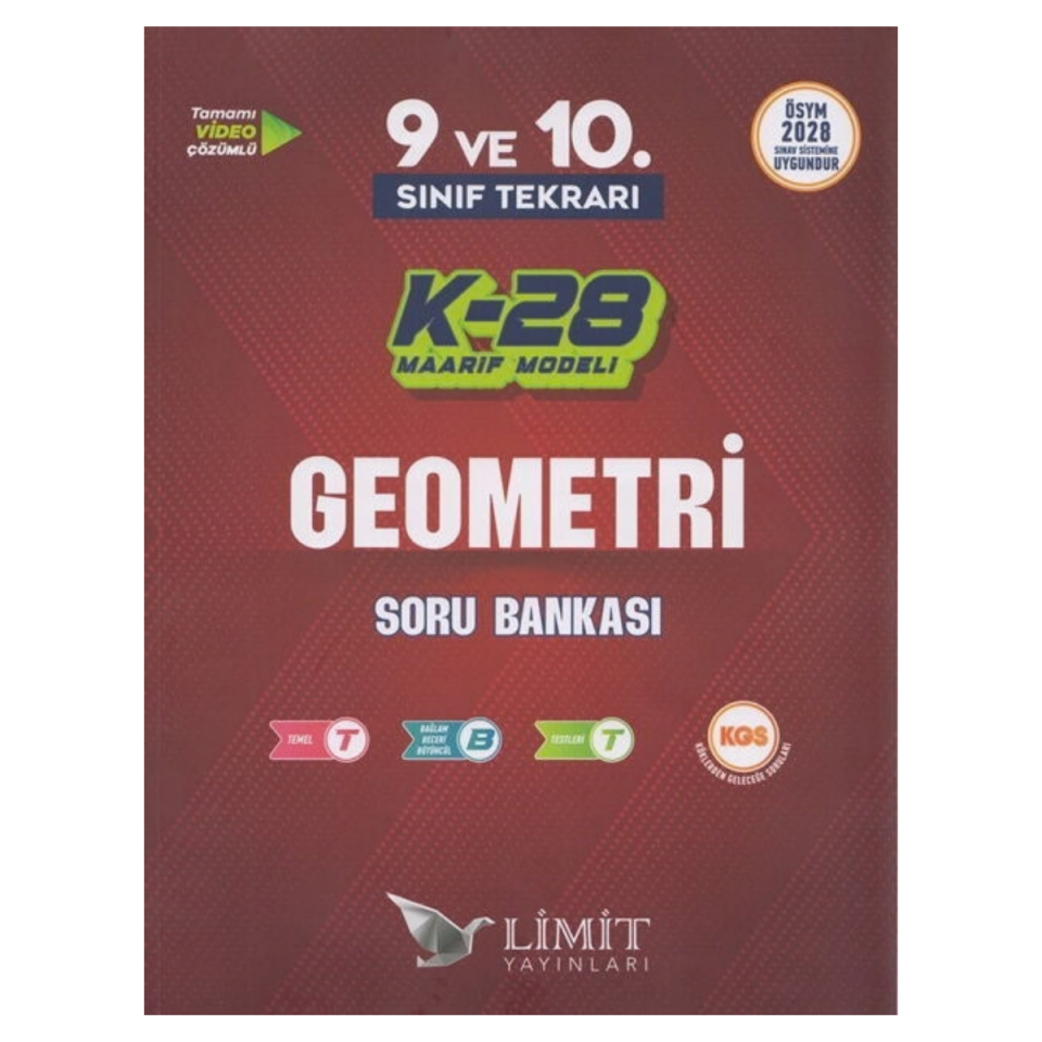 Limit Yayınları K-28 TYT Maarif Model Geometri Soru Bankası