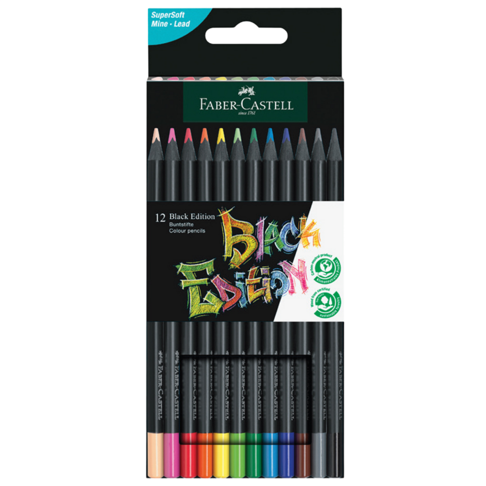 Faber-Castell Faber Castell Black Edition Boya Kalemi 12 Renk 116012 12 Renk