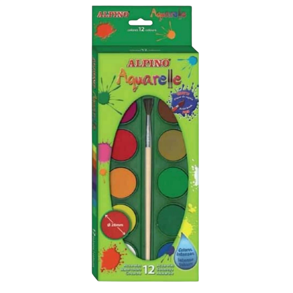 Alpino AQ-­000001 Suluboya Fırça Hediyeli 12'li