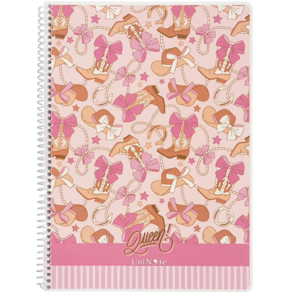 UniNote Queen Spiralli Pp Kapak A4 96 Yp.Kareli Defter 07