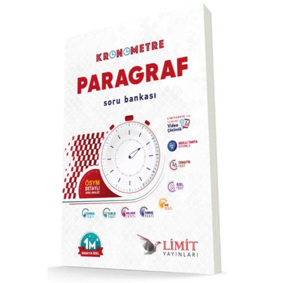 Limit Yayınları Limit Yayınları Kronometre Paragraf Soru Bankası (1M+ Baskı)