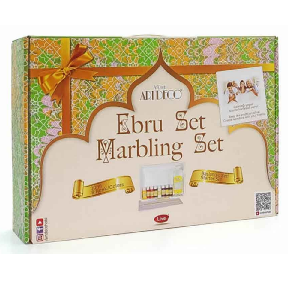 Artdeco 016 Ebru Başlangıç Seti A4 Tenekeli 8x30 ml