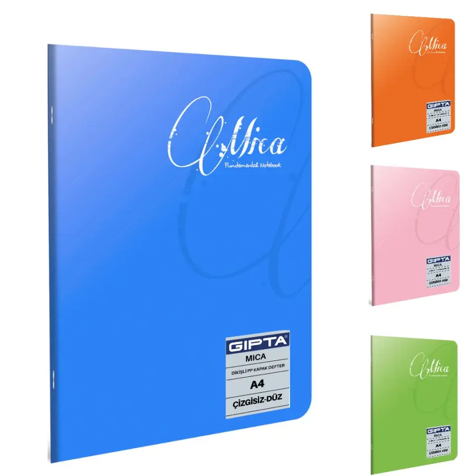 Gıpta Mica Dikişli Pp Kapak A4 Çizgisiz Defter