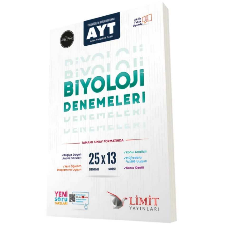 Limit Yayınları AYT 25'li Biyoloji Denemeleri
