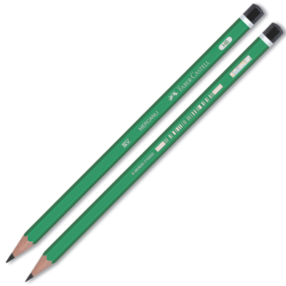 Faber-Castell Köşeli Mercanlı Kurşun Kalem 160000-02 Yeşil