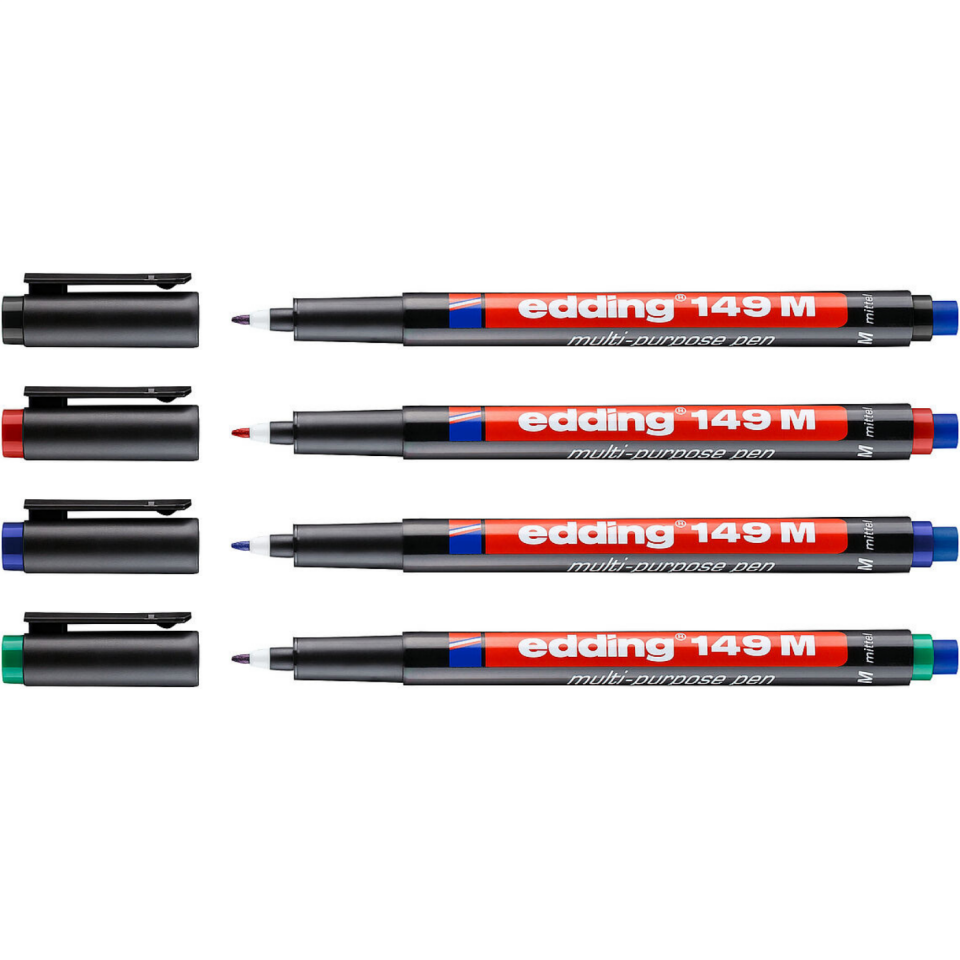 Edding E-149 M Orta Uçlu Silgili Asetat Kalemi