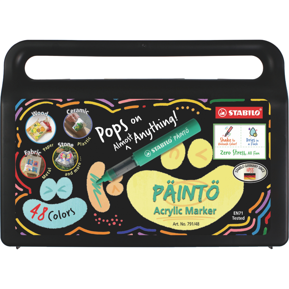 Stabilo Paintö 2,3 mm Akrilik Marker Kalem Seti 48 Renk