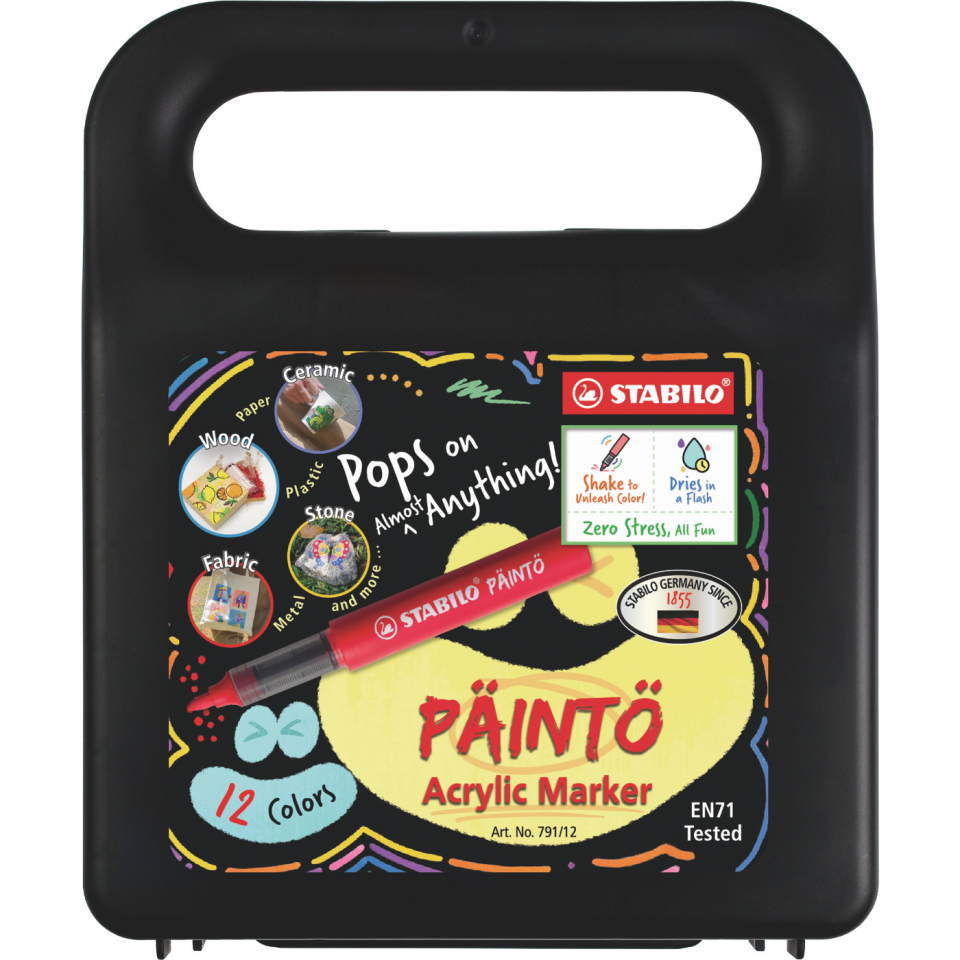 Stabilo Paintö Akrilik Marker Kalem Seti 2,3 mm 12 Renk