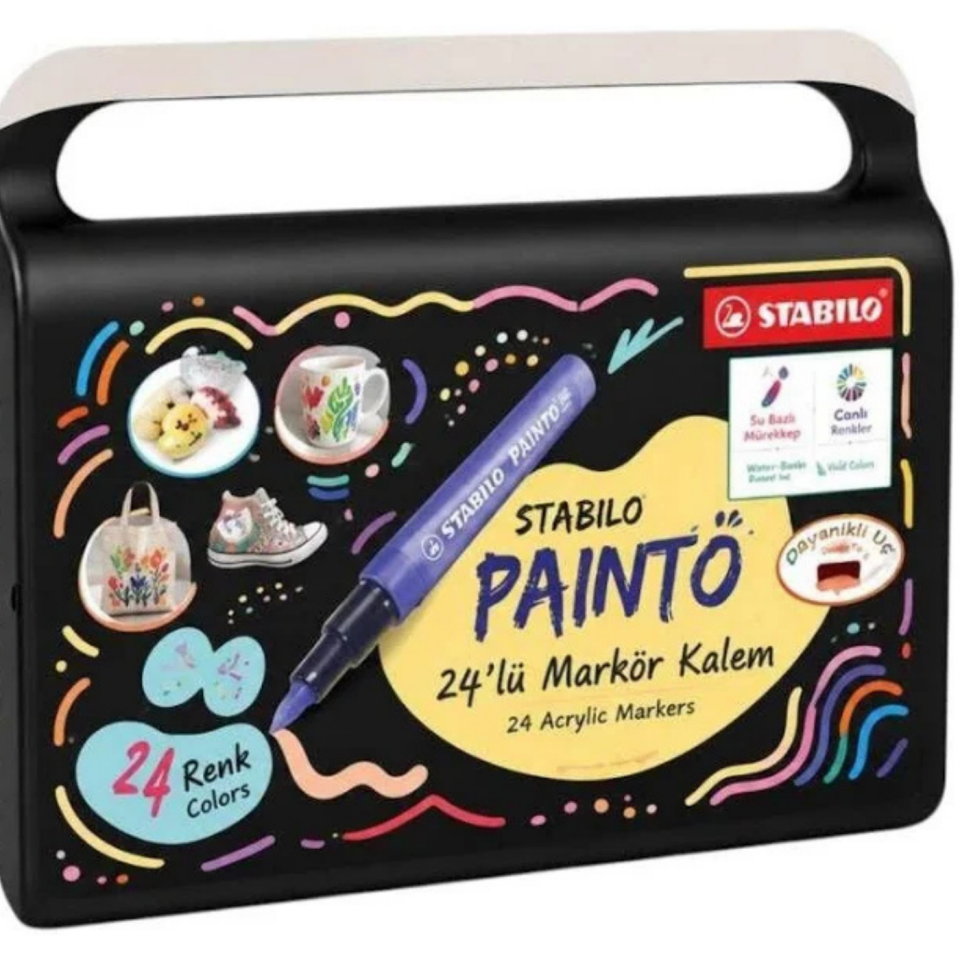 Stabilo Paintö Akrilik Marker Kalem Seti 2,3 mm 24 Renk