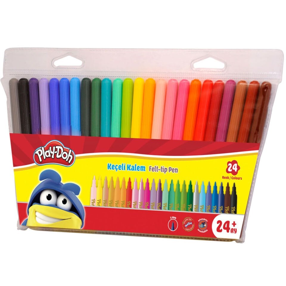 Play­-Doh P­KE006 Keçeli Kalem 24 Renk 2.0 mm