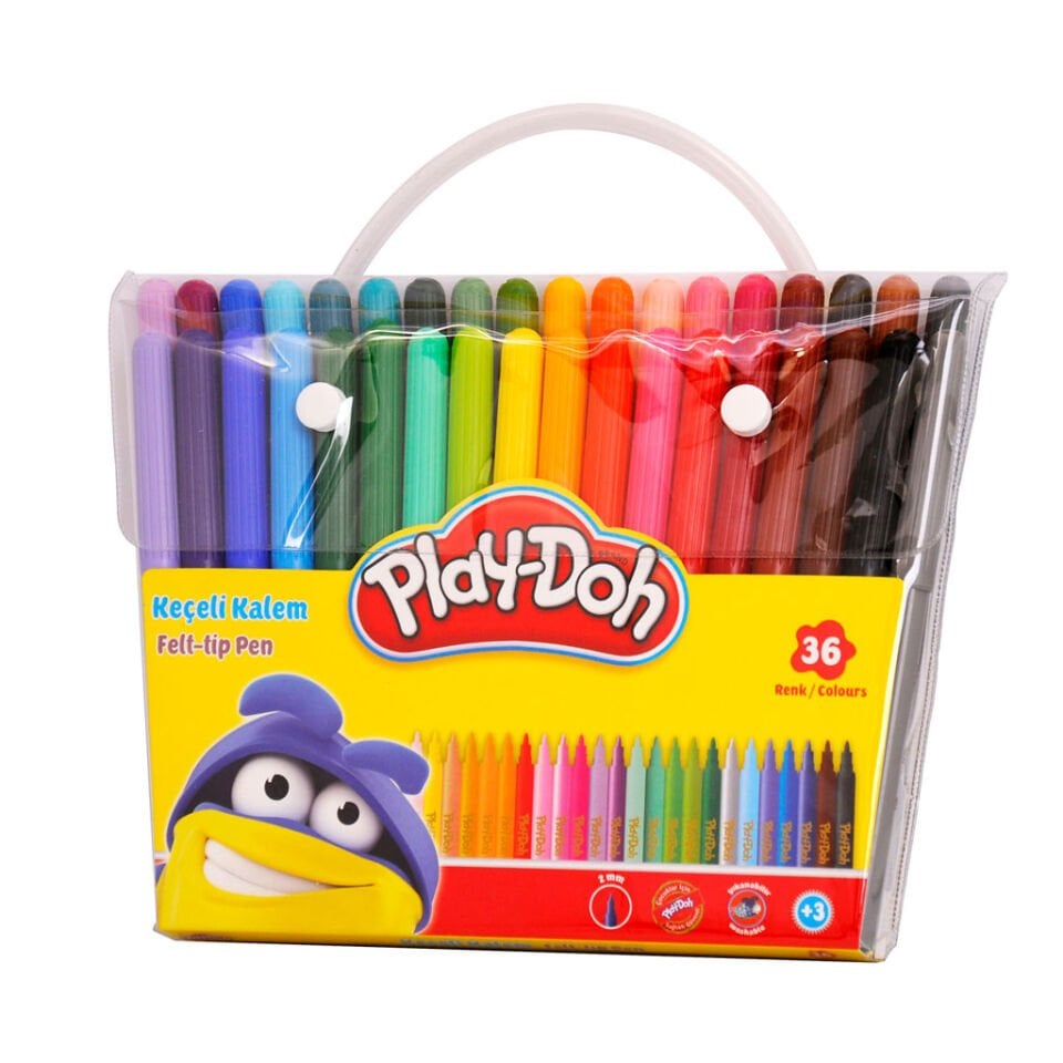 Play­-Doh PKE013 Keçeli Kalem 36 Renk Pvc 2.0 mm