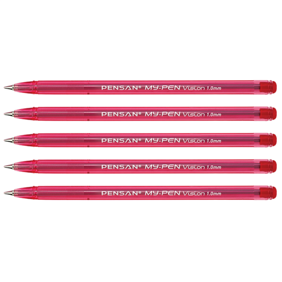  Pensan 2210 Tükenmez Kalem My-Pen 5'li Kırmızı