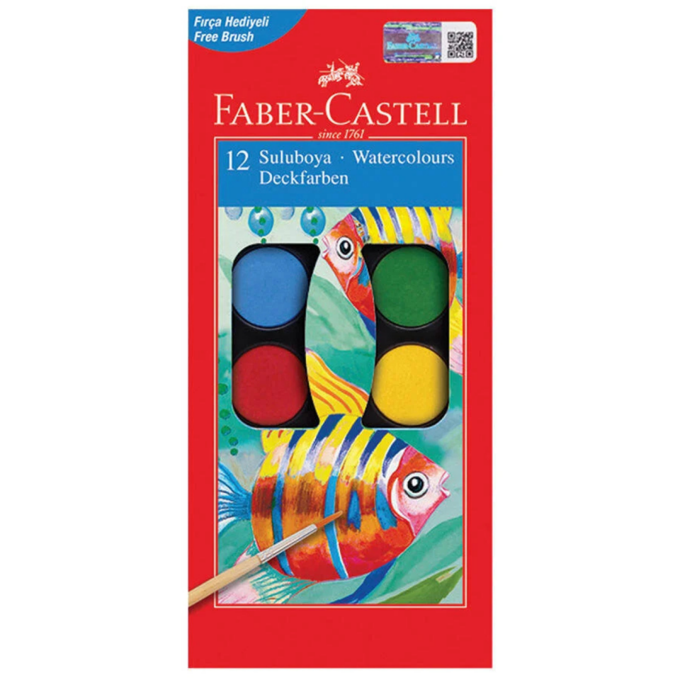 Faber-Castell Suluboya Redline Büyük Boy 12 Renk 125012