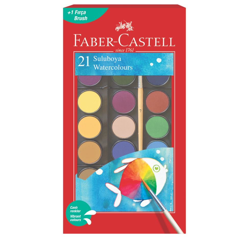 Faber-Castell Suluboya Redline Büyük Boy 21 Renk 125021
