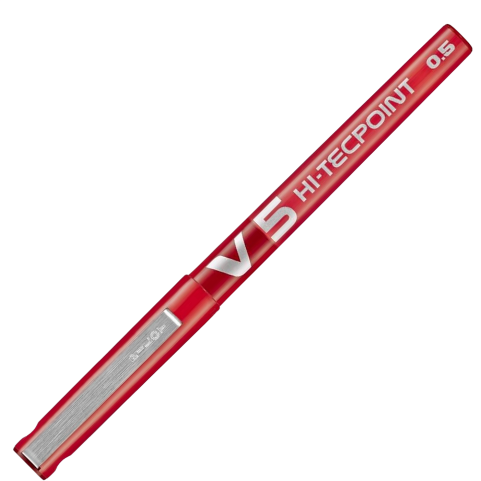 Pilot V5 iğne Uç Roller Kalem 05mm Kırmızı