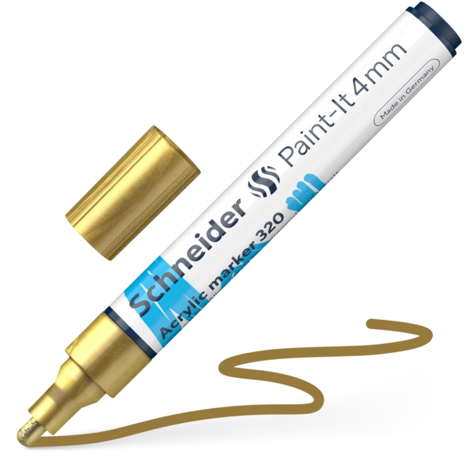 Schneider 320 Akrilik Marker 4 Mm Altın