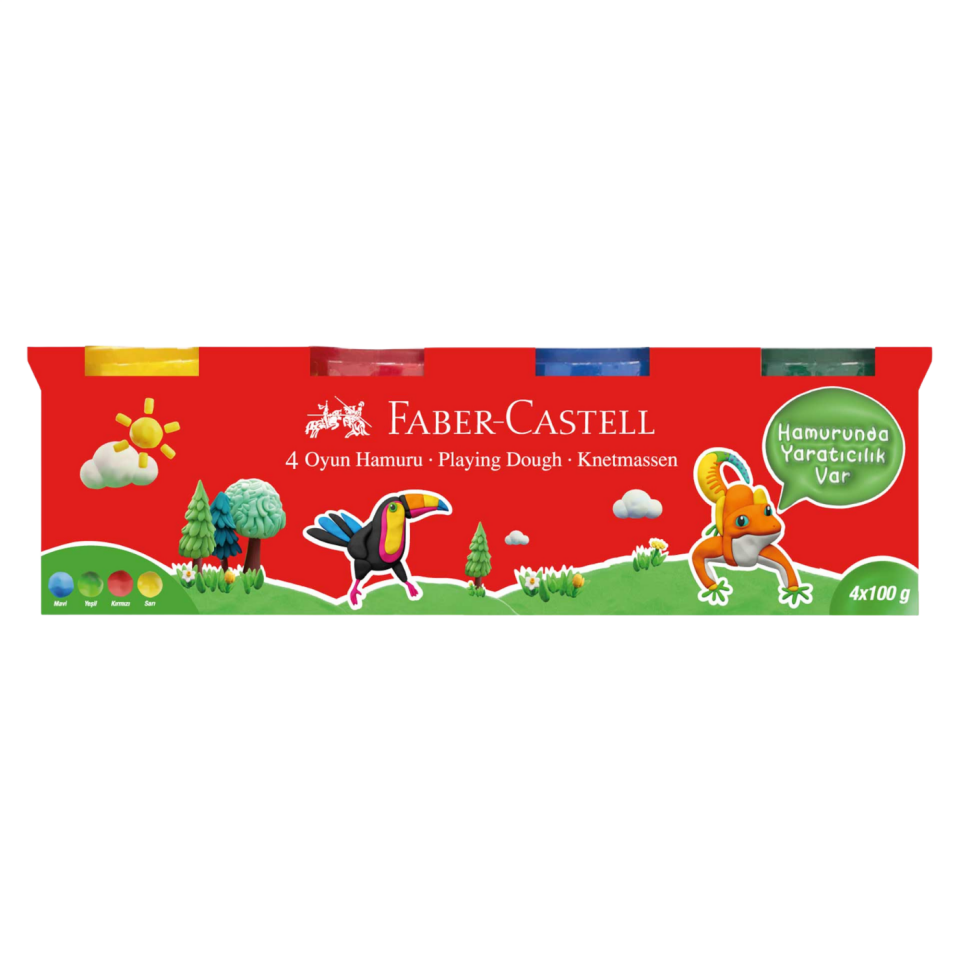 Faber-Castell Oyun Hamuru 4x100 Renk Klasik Renkler 000041
