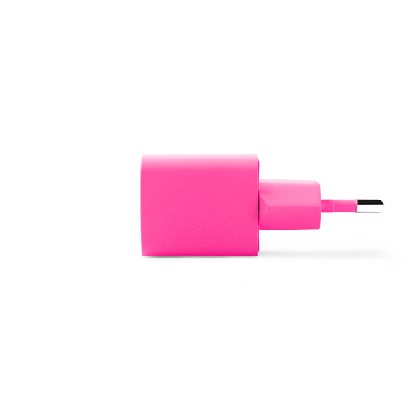 ttec SmartCharger GAN 20W PD Seyahat Hızlı Şarj Aleti + USB-C - Lightning 120cm Kablo Neon Pembe