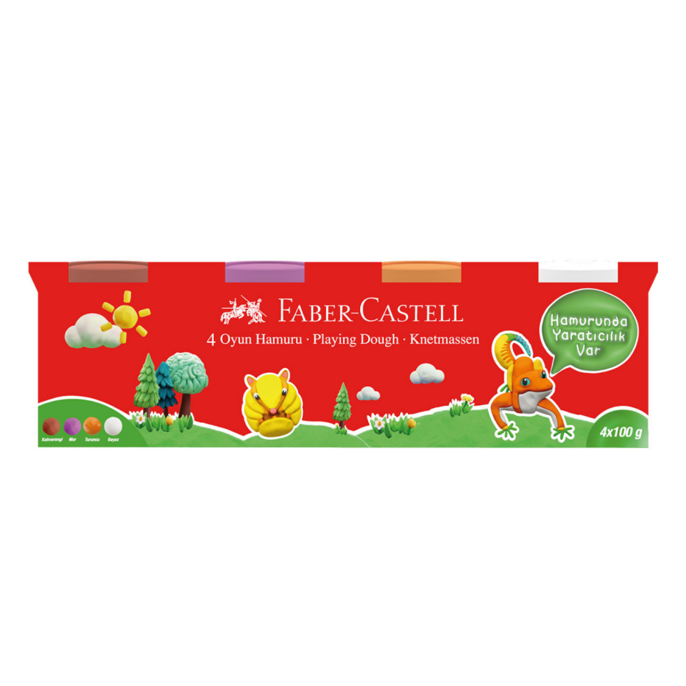 Faber Castell Oyun Hamuru 4x100 Renk Klasik Renkler-2 000042