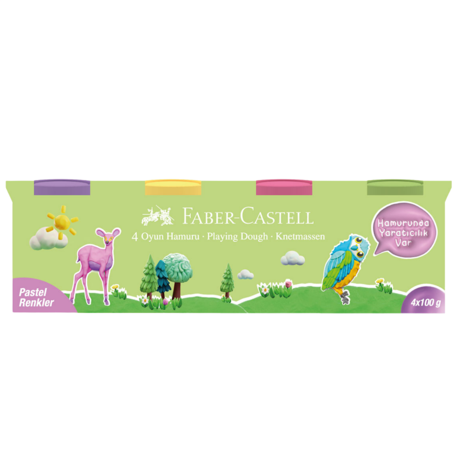 Faber-Castell Oyun Hamuru 4x100 Renk Pastel Renkler 000043