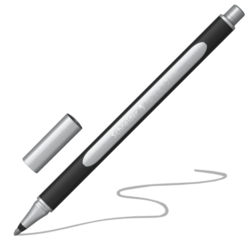 Schneider 020 Metalik Liner Kalem 1-2 Mm Gümüş