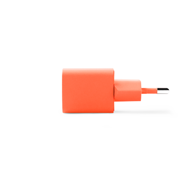 ttec SmartCharger GAN 20W PD Seyahat Hızlı Şarj Aleti + USB-C - Lightning 120cm Kablo Neon Turuncu