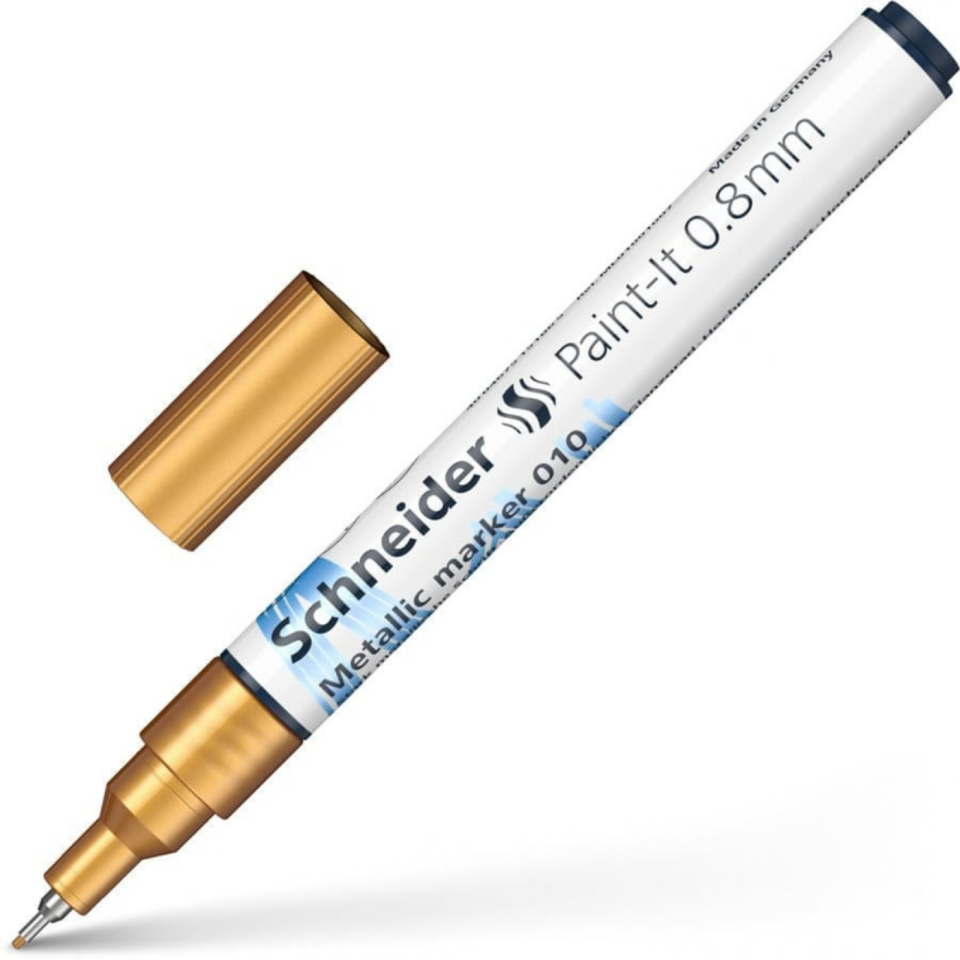 Schneider 010 Metalik Marker Kalem 0.8 Mm Altın