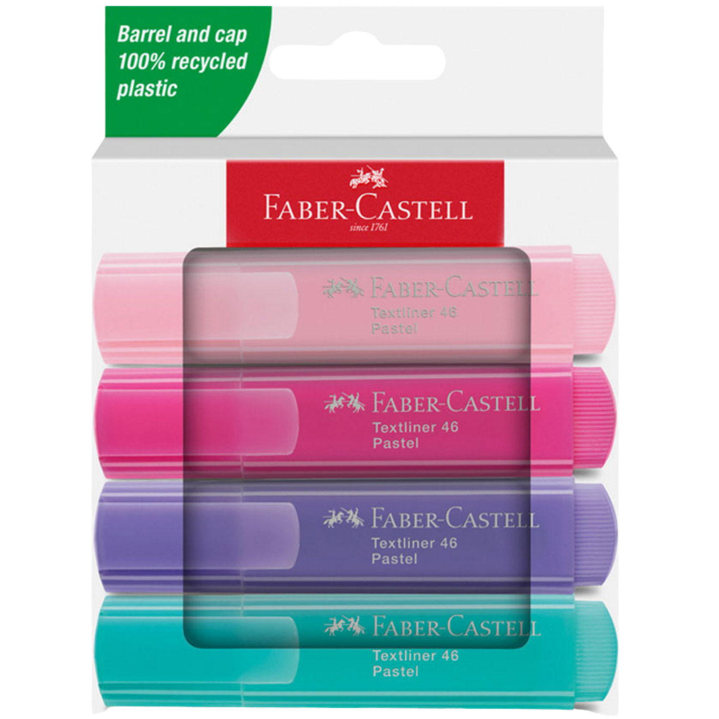 Faber-Castell Faber Castell Fosforlu Kalem 46 Pastel Renk 4'lü 254654