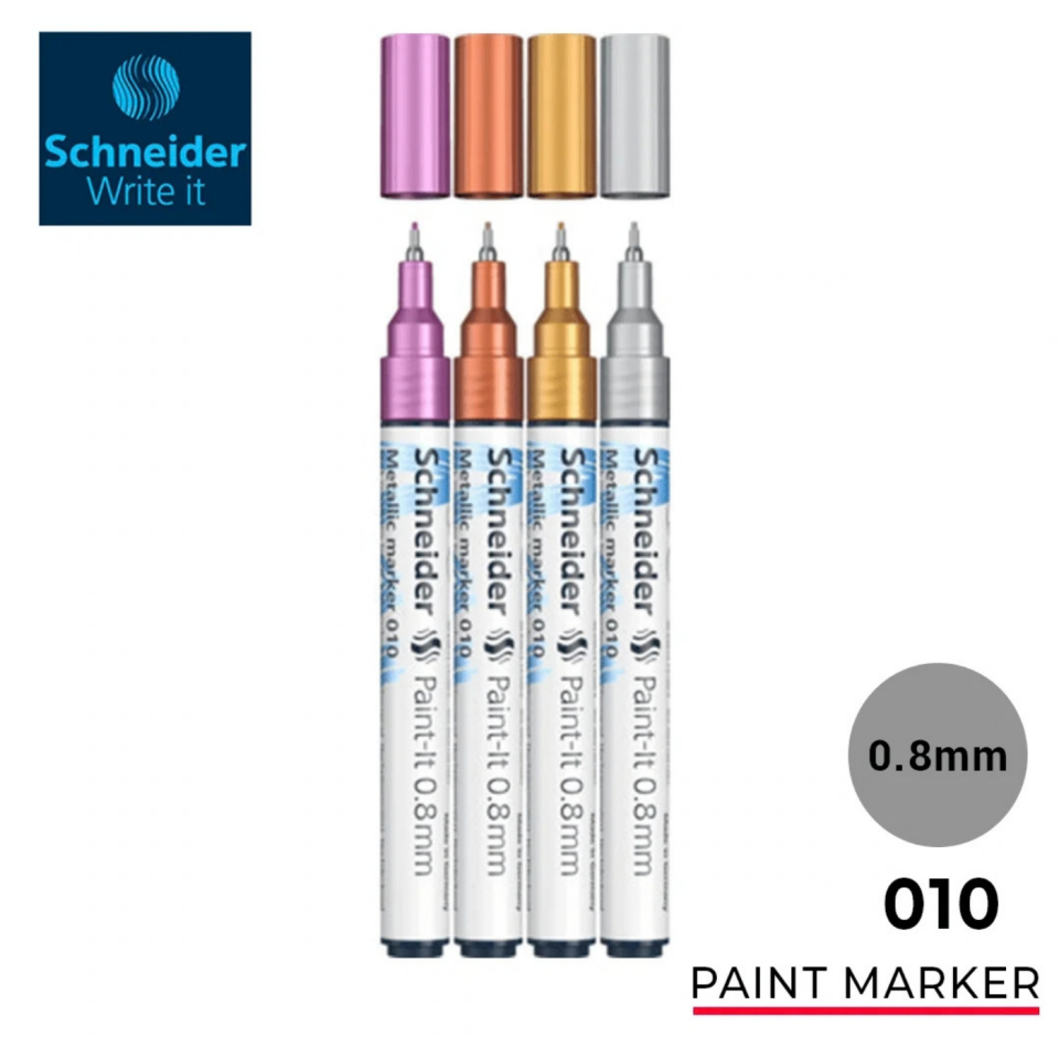 Schneider 010 Metalik Marker Kalem 0.8 Mm Gümüş