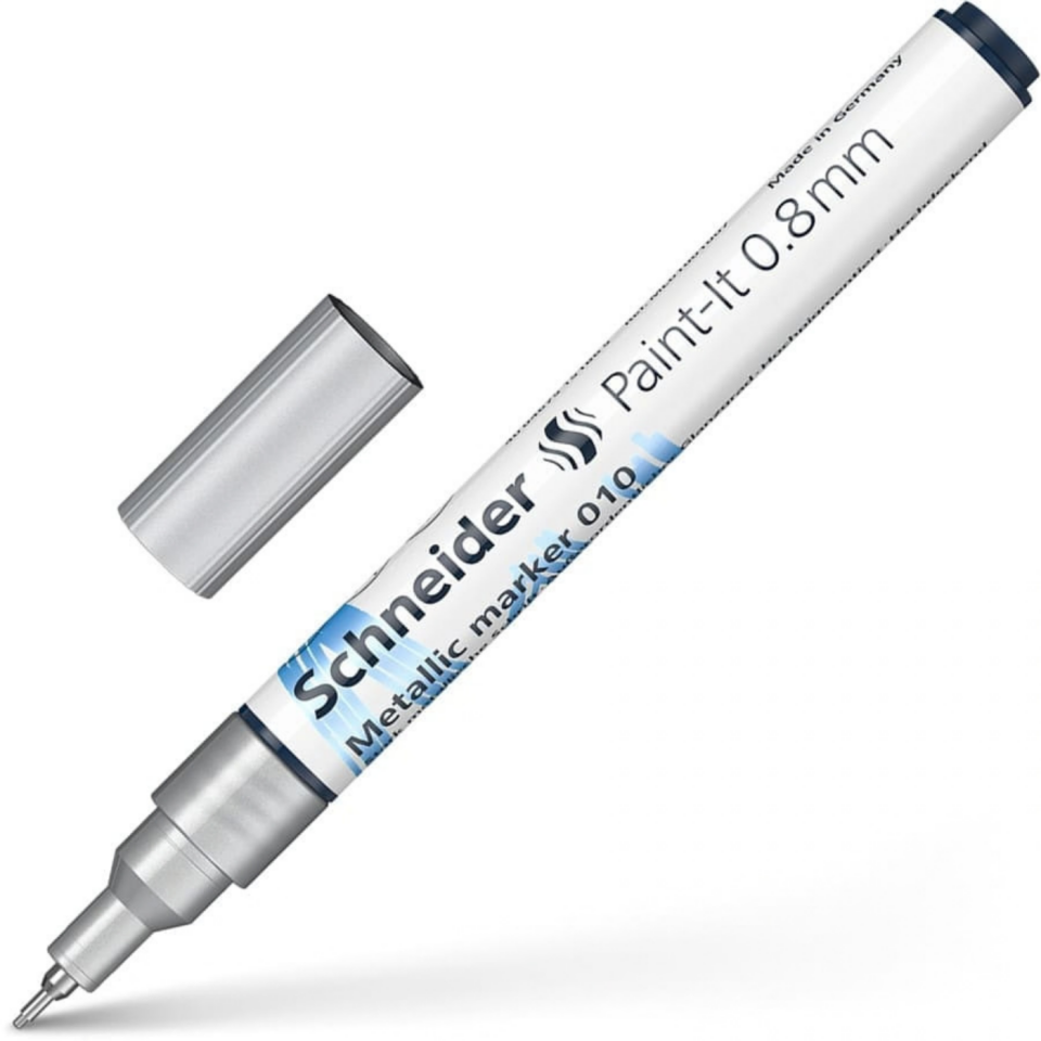 Schneider 010 Metalik Marker Kalem 0.8 Mm Gümüş