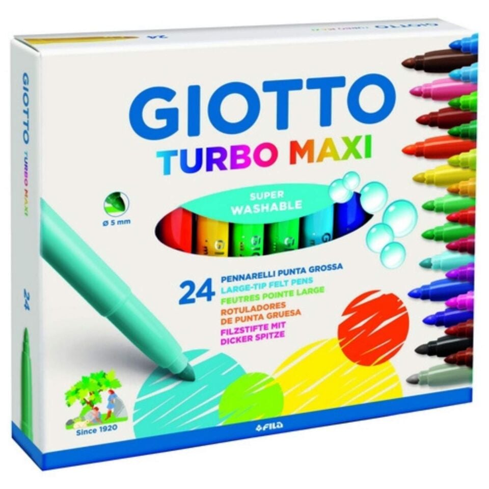 Giotto 417000 Turbo Color Keçeli Kalem 24'lü