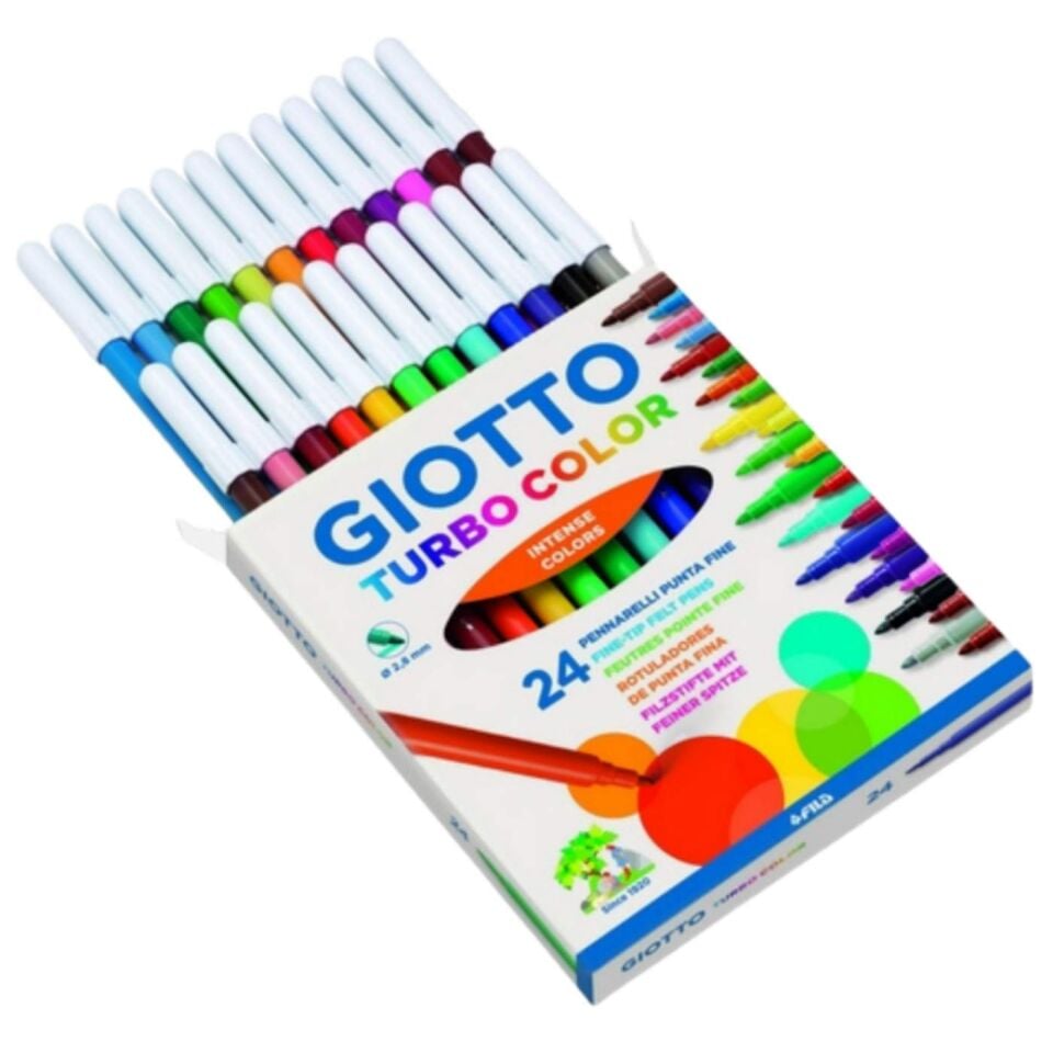 Giotto 417000 Turbo Color Keçeli Kalem 24'lü