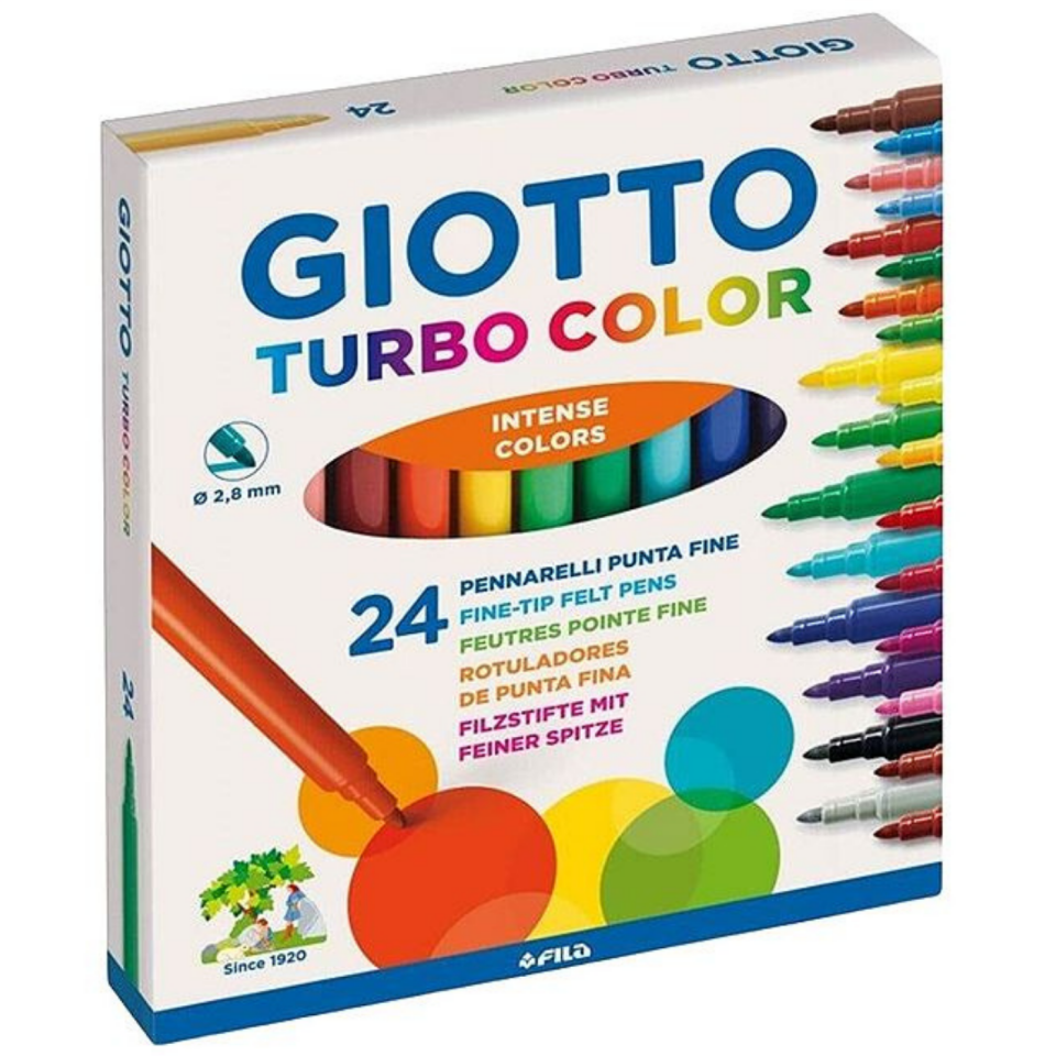 Giotto 417000 Turbo Color Keçeli Kalem 24'lü