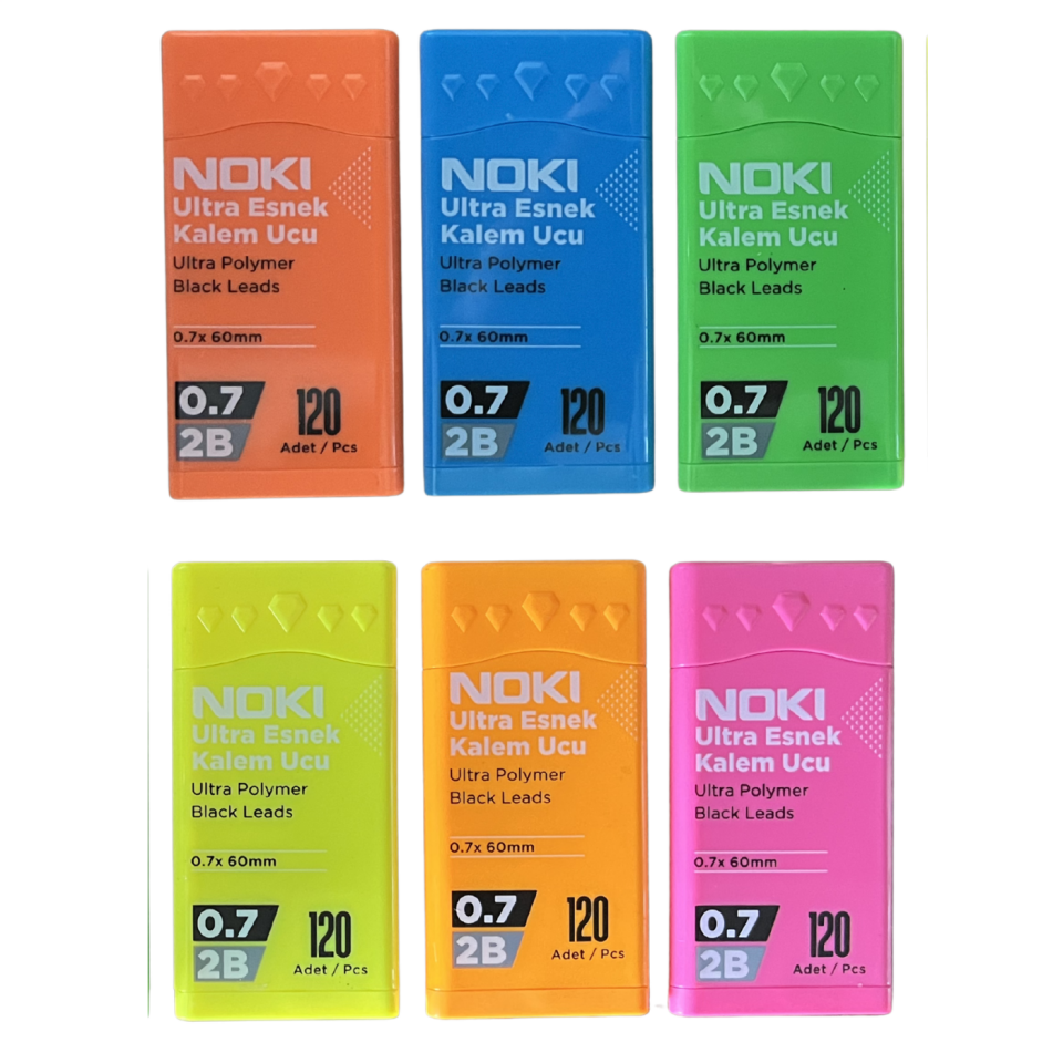 Noki 7216 Min 0.7mm 2B 60mm 120’li Mekanik Kurşun Kalem Uç