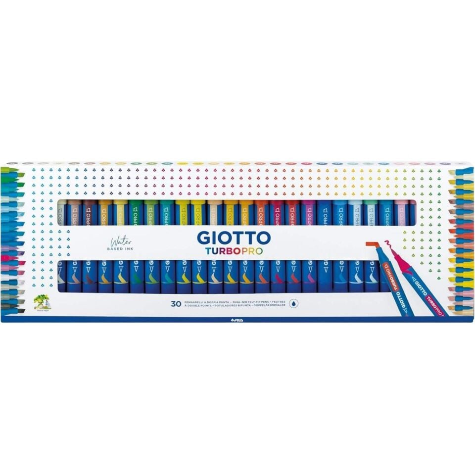 Giotto 427900 Turbo Pro Çift Uçlu Marker Kalem Seti 30'lu