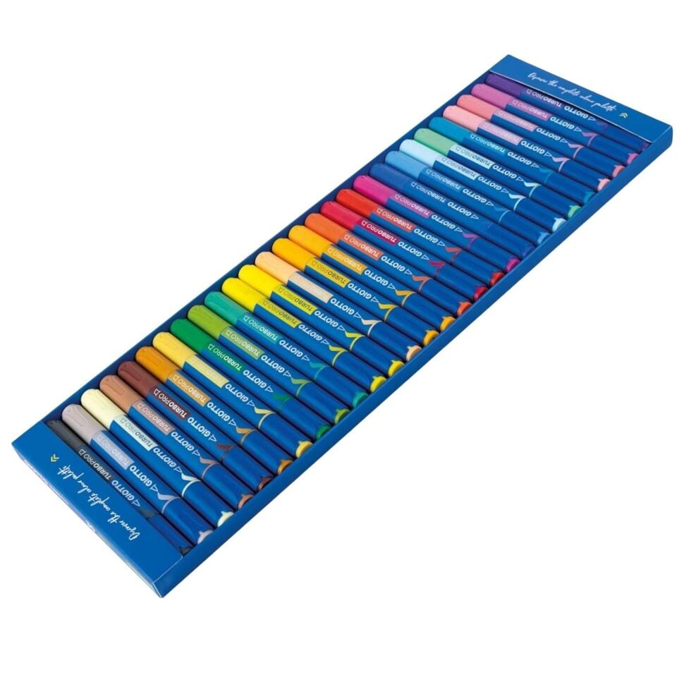 Giotto 427900 Turbo Pro Çift Uçlu Marker Kalem Seti 30'lu