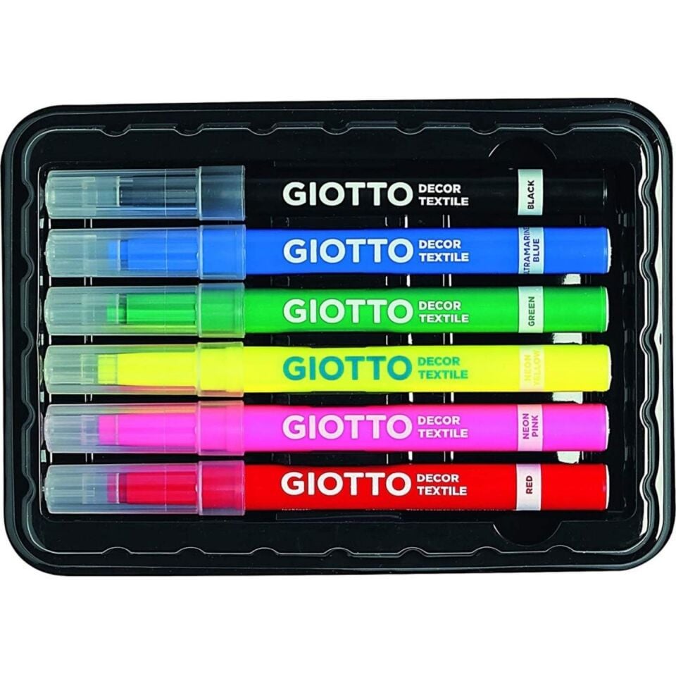 Giotto 500000 Decor Tekstil Boya Kalemi 6 Renk
