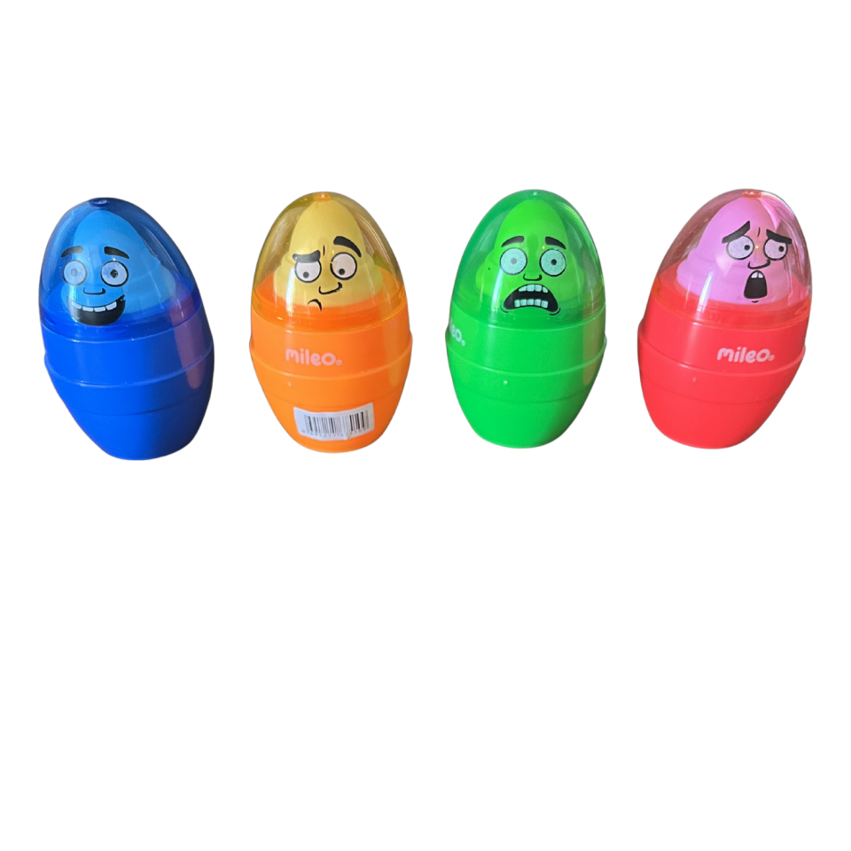 Mileo 6751 Egg Head Hazneli ve Silgili Kalemtıraş
